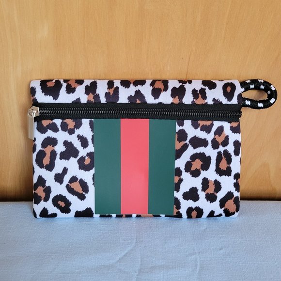 NEW Women's Leopard Neoprene Tote Bag & Wallet Set - MULTIPURPOSE ENORMOUS SPACE - Picture 5 of 10